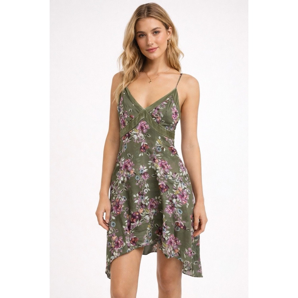 WHBM Dress Floral Fairy Grunge Sundress Cottage Earthy 2 Velvet Forest Festival